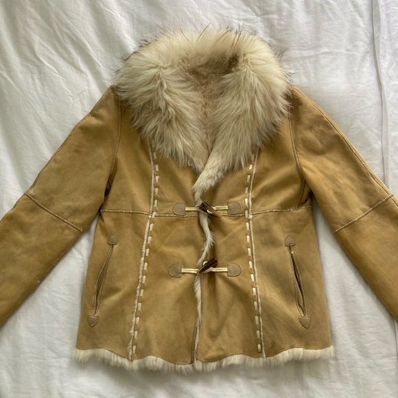 Leather and fur Pennylane boho coat sz small to medium - Picture 3 of 7